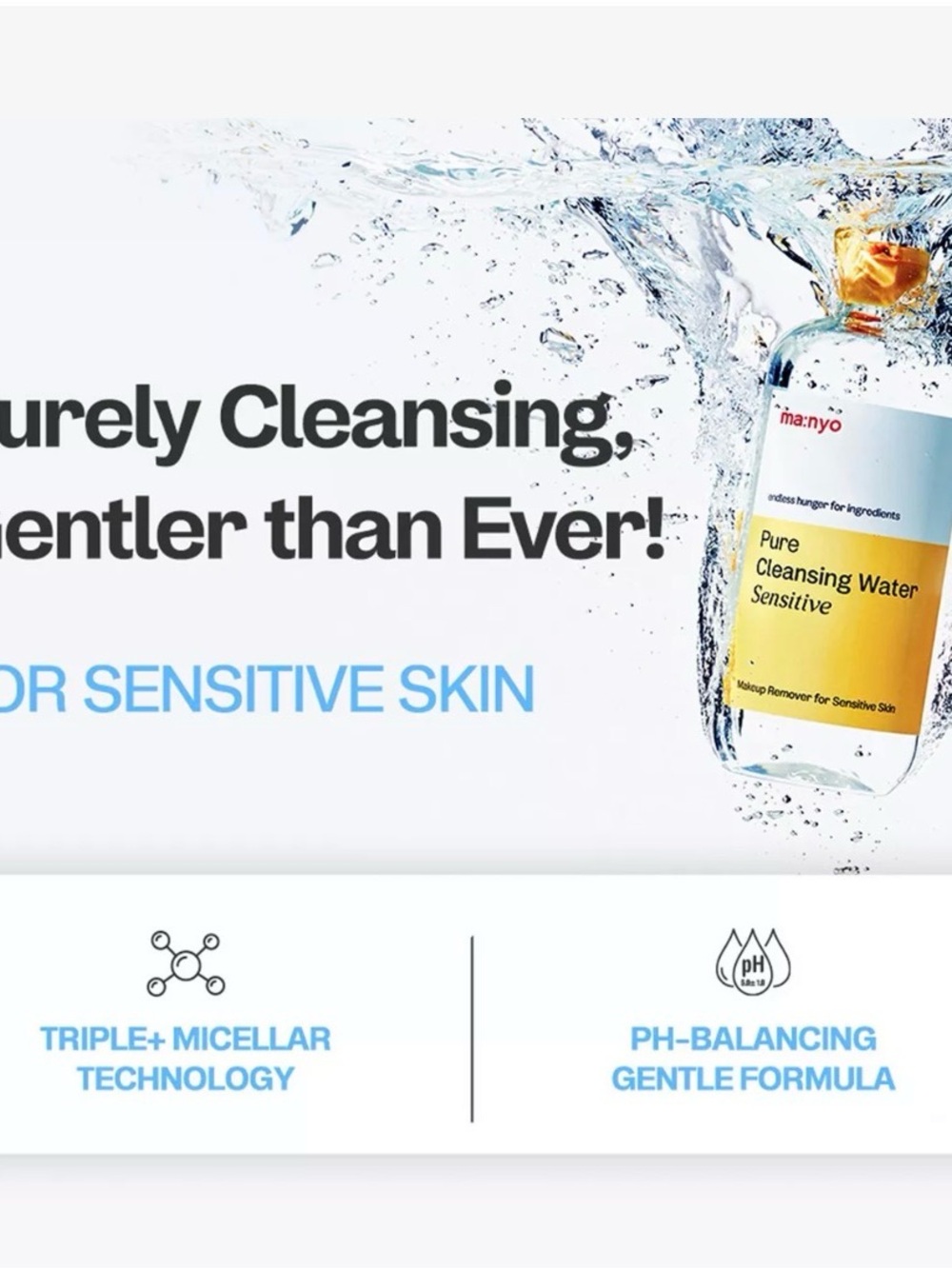 Ma:nyo pure cleansing water 1.01oz K Beauty